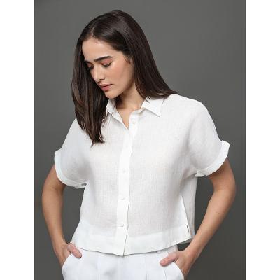 Camisa Feminino de Linho Calvin Klein - Branco
