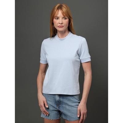 Camiseta Feminina Malhão Com Punhos Calvin Klein Jeans - Lavanda