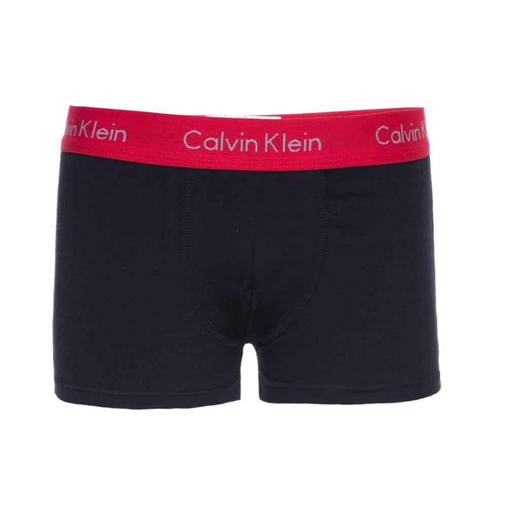 Kit 2 Underwear Trunk Classic Costura Frontal Elástico Preto Cueca Infantil Calvin Klein - Preto - 2