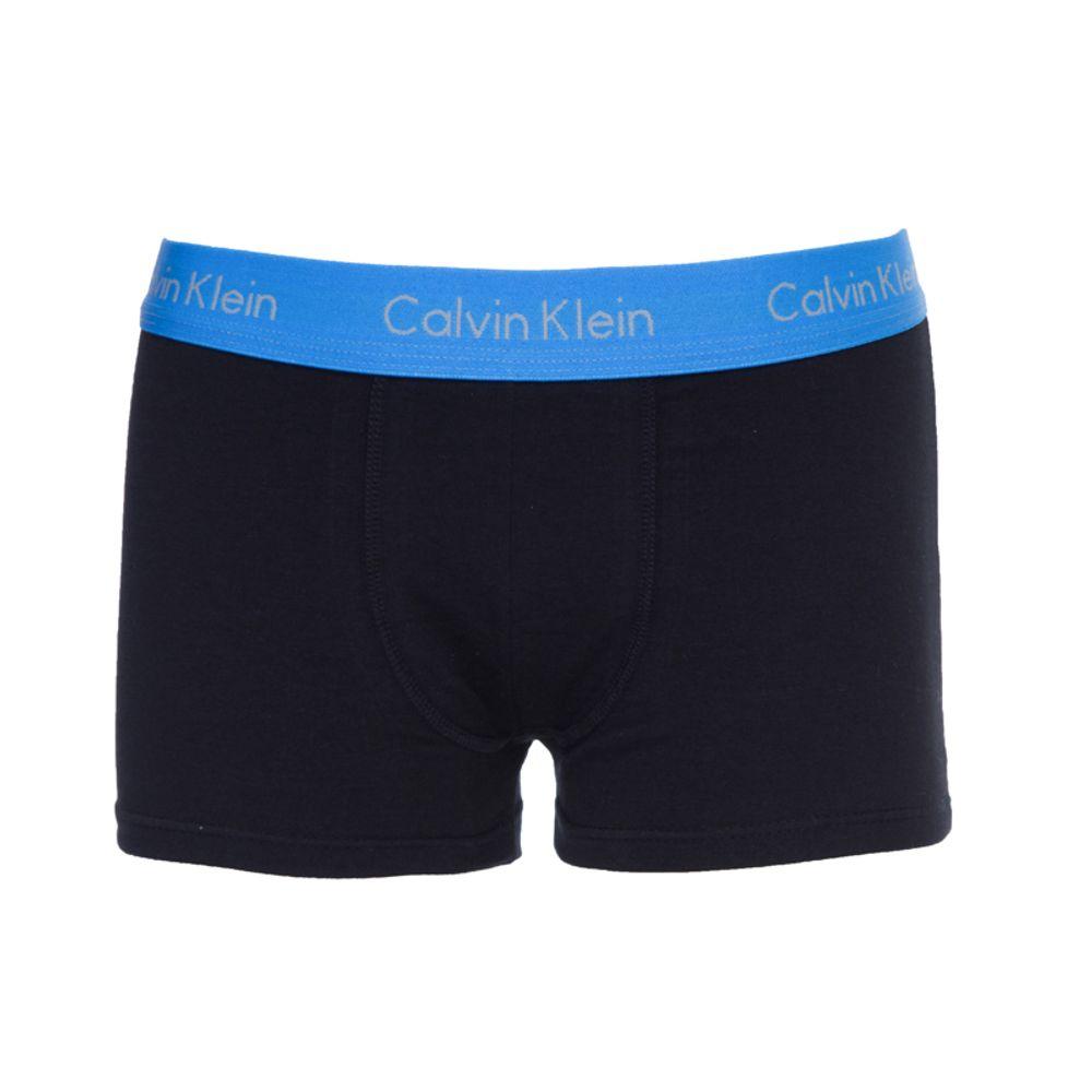 Kit 2 Underwear Trunk Classic Costura Frontal Elástico Preto Cueca Infantil Calvin Klein - Preto - 5