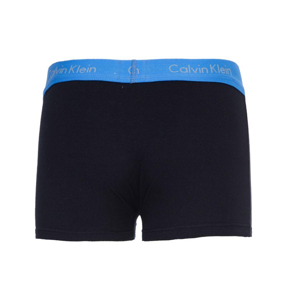 Kit 2 Underwear Trunk Classic Costura Frontal Elástico Preto Cueca Infantil Calvin Klein - Preto - 6