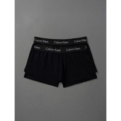 Kit 2 Underwear Trunk Classic Costura Frontal Elástico Preto Cueca Infantil Calvin Klein - Preto
