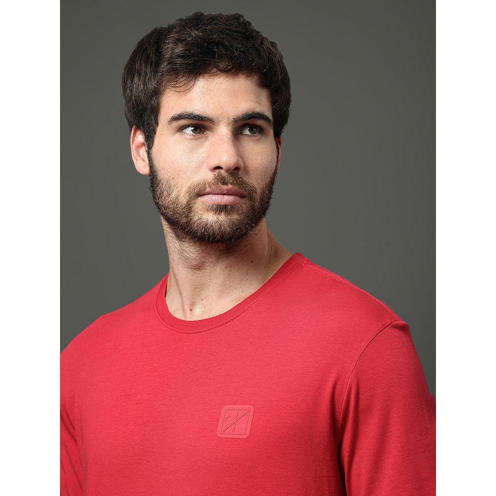 Camiseta Masculina Algodão Egípcio Calvin Klein - Vermelho - 4
