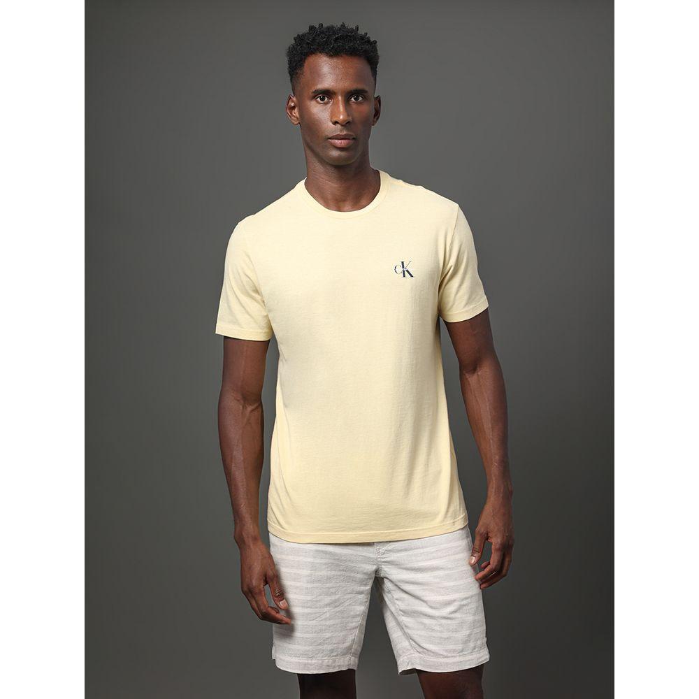 Camiseta Masculina Reissue Peito Calvin Klein Jeans - Amarelo Manteiga - 1
