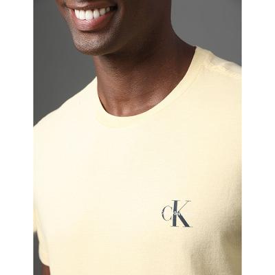 Camiseta Masculina Reissue Peito Calvin Klein Jeans - Amarelo Manteiga