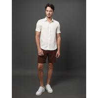 Camisa Masculina Espinha de Peixe Calvin Klein - Off White - 3