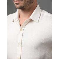 Camisa Masculina Espinha de Peixe Calvin Klein - Off White