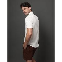 Camisa Masculina Espinha de Peixe Calvin Klein - Off White - 5