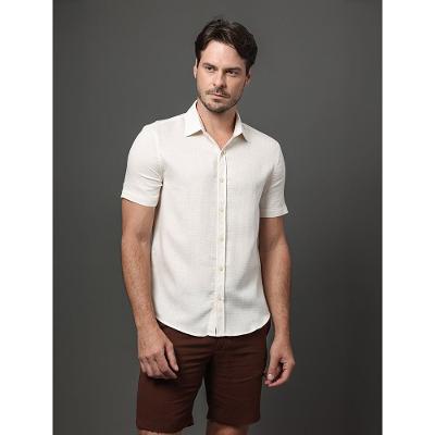 Camisa Masculina Espinha de Peixe Calvin Klein - Off White