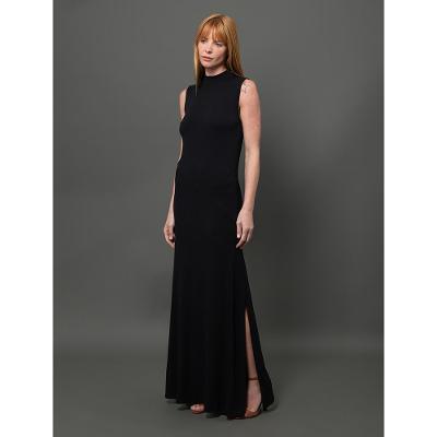 Vestido Feminino Longo Com Recorte Calvin Klein - Preto