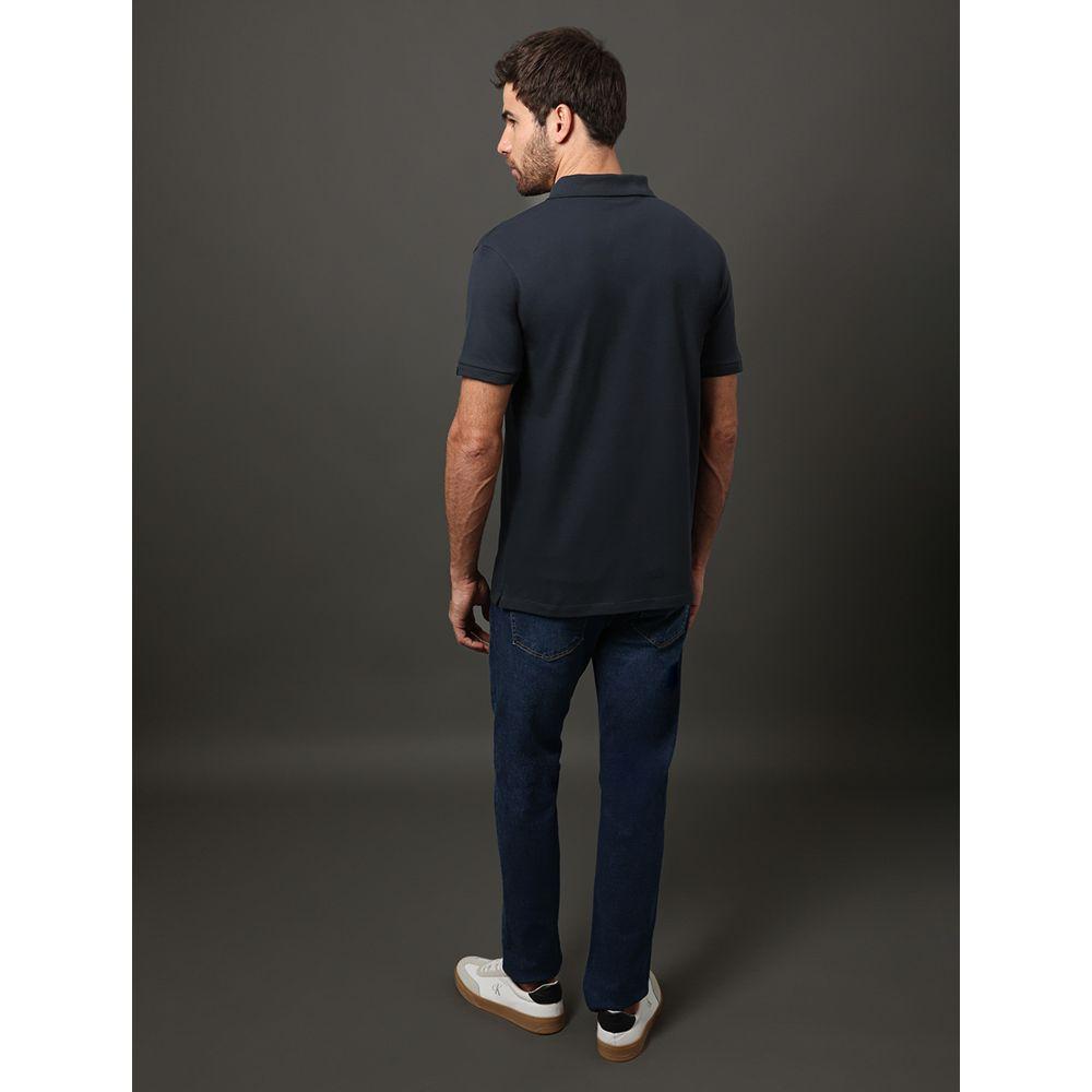 Polo Masculina Textura Calvin Klein Jeans - Marinho - 2