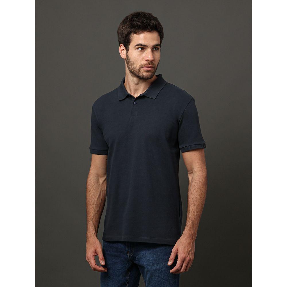 Polo Masculina Textura Calvin Klein Jeans - Marinho - 5