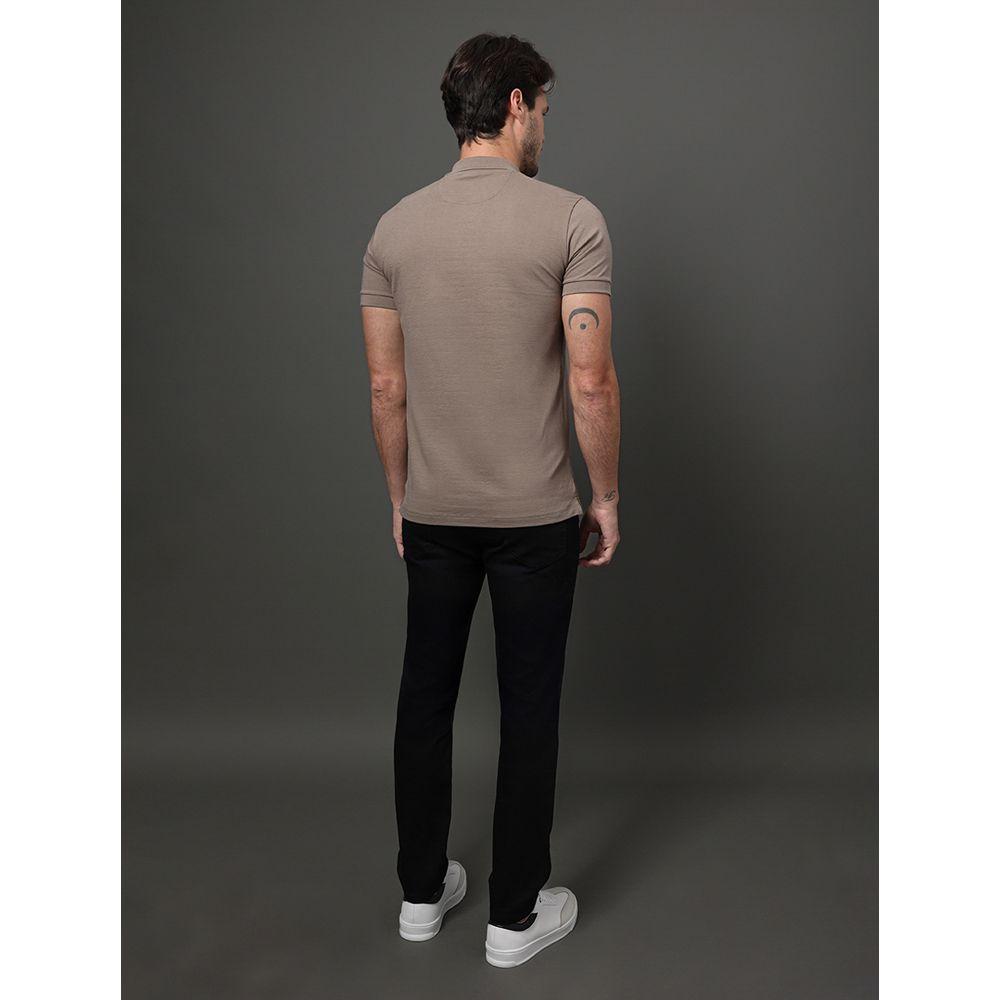 Polo Masculina Slim Meia Malha Pima Calvin Klein - Caqui Medio - 2