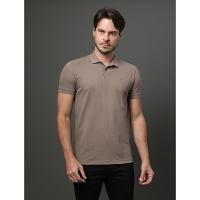 Polo Masculina Slim Meia Malha Pima Calvin Klein - Caqui Medio - 1