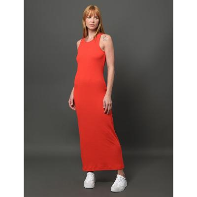 Vestido Feminino Longo de Malha Calvin Klein - Vermelho