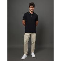 Polo Masculina Listras Peitilho Calvin Klein Jeans - Preto - 3