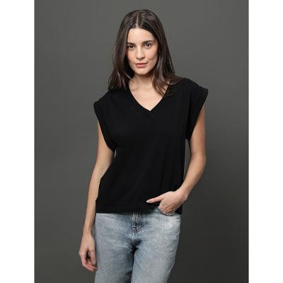 Blusa Feminina Malha Rugby Calvin Klein Jeans - Preto