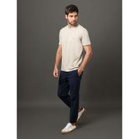 Camiseta Masculina Ômega Peito Calvin Klein Jeans - Caqui Claro - 5