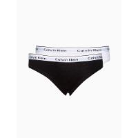 Kit 2 Calcinhas Menina Mini Modern Cotton Calvin Klein Underwear - Preto / Branco - 1