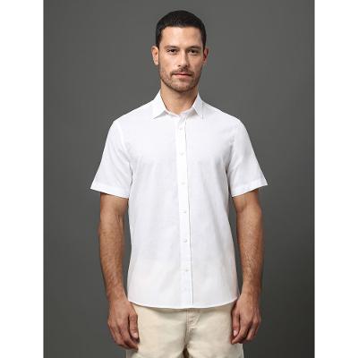 Camisa Masculina Linen Cotton Calvin Klein Jeans - Branco