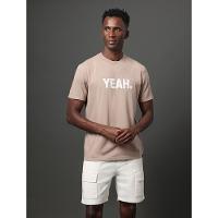 Camiseta Masculina Yeah Calvin Klein Jeans - Caqui Medio - 5