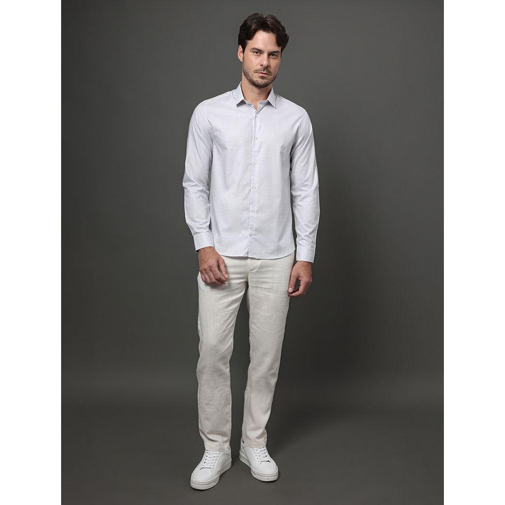 Camisa Masculina Slim Pima Cotton Calvin Klein - Branco - 3