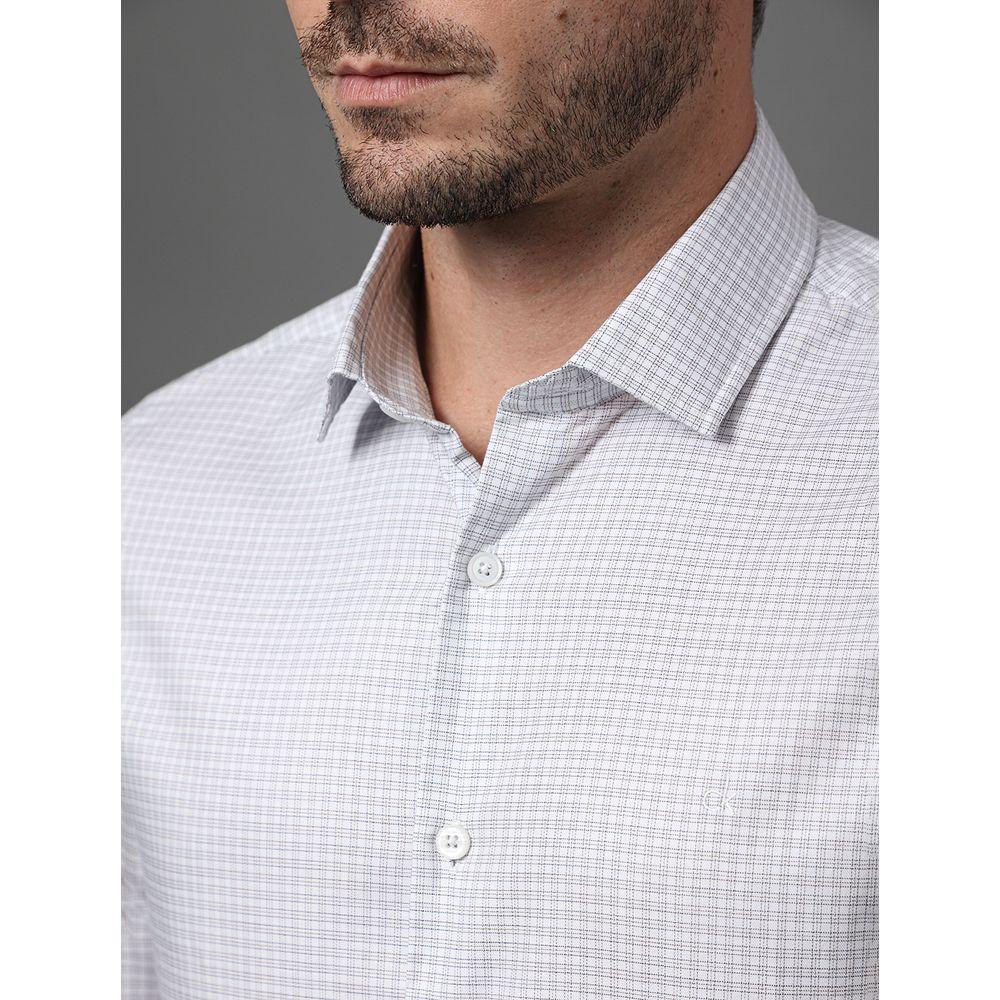 Camisa Masculina Slim Pima Cotton Calvin Klein - Branco - 4