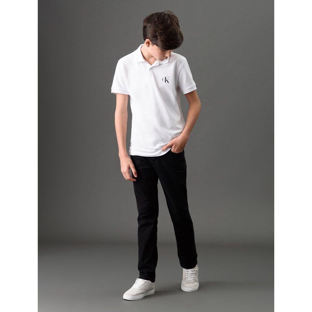 Polo Menino Logo Re Issue Calvin Klein Jeans - Branco 2 - 5