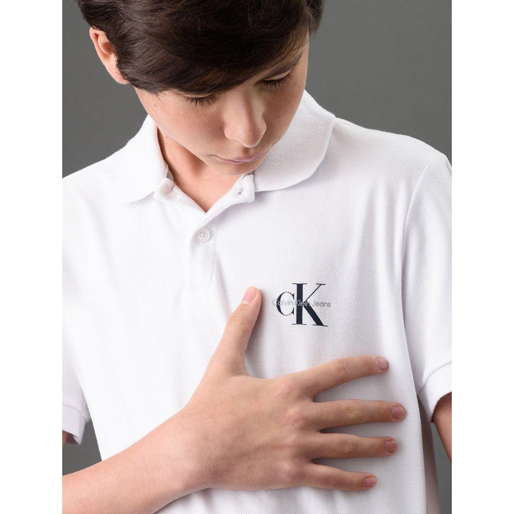 Polo Menino Logo Re Issue Calvin Klein Jeans - Branco 2 - 4