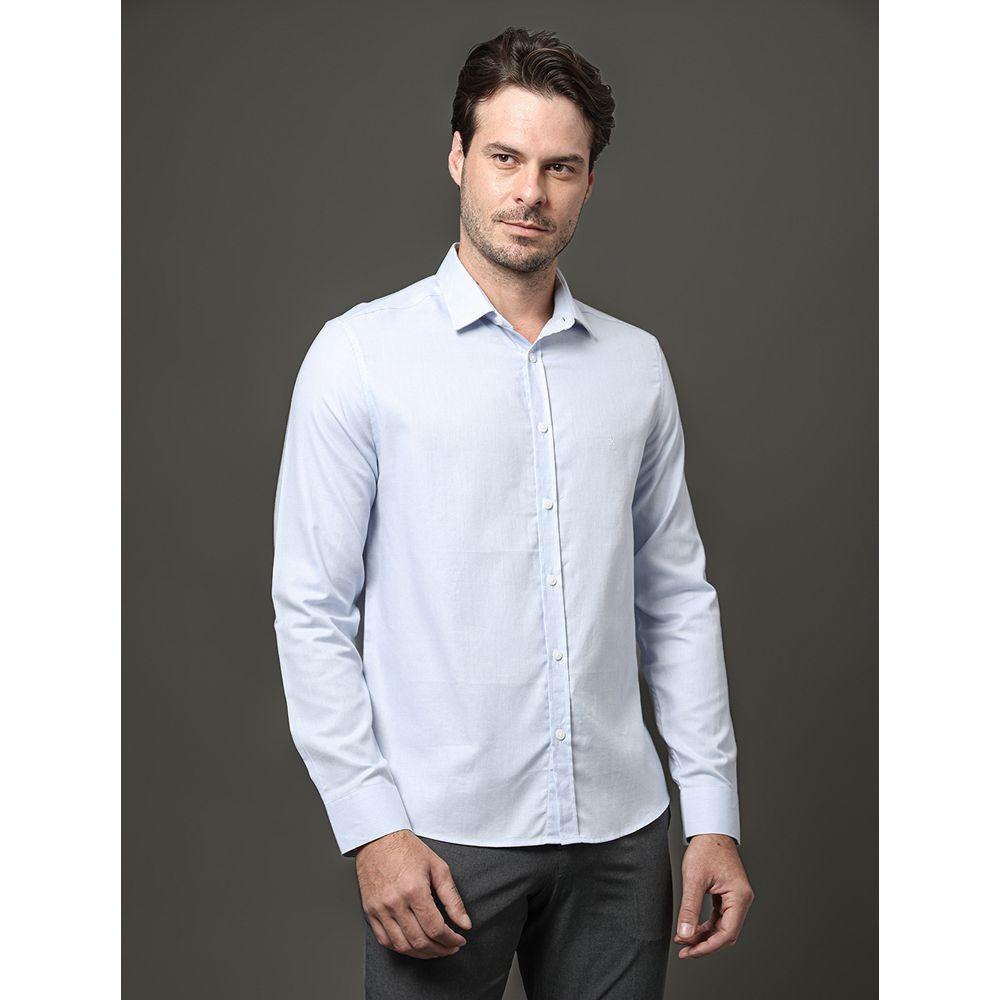 Camisa Masculina Slim Oxford Leve Calvin Klein - Azul Claro - 1
