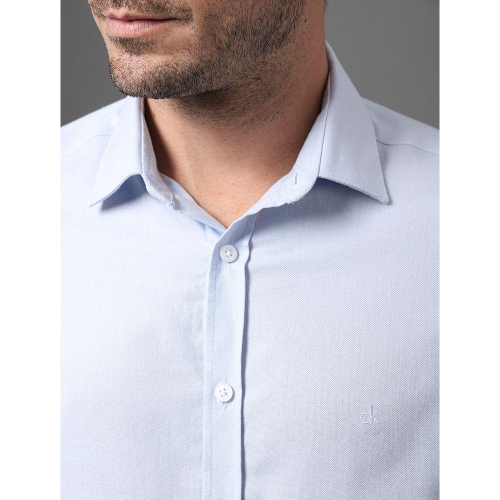 Camisa Masculina Slim Oxford Leve Calvin Klein - Azul Claro - 4