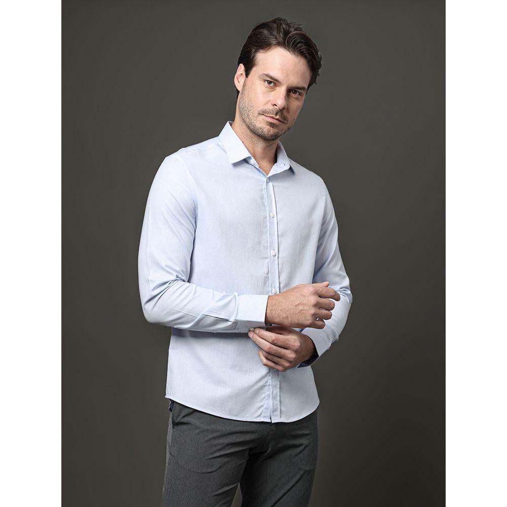 Camisa Masculina Slim Oxford Leve Calvin Klein - Azul Claro - 5