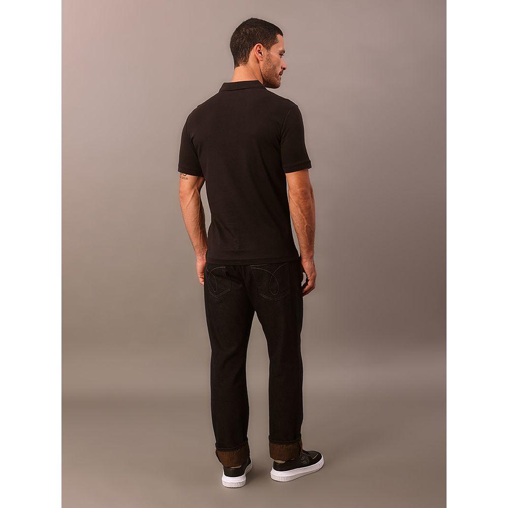 Polo Masculina Manga Curta Smooth Calvin Klein - Preto - 4
