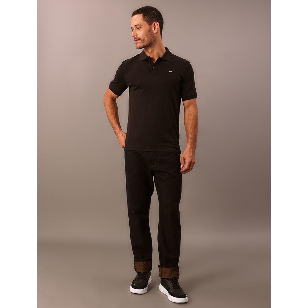 Polo Masculina Manga Curta Smooth Calvin Klein - Preto - 5