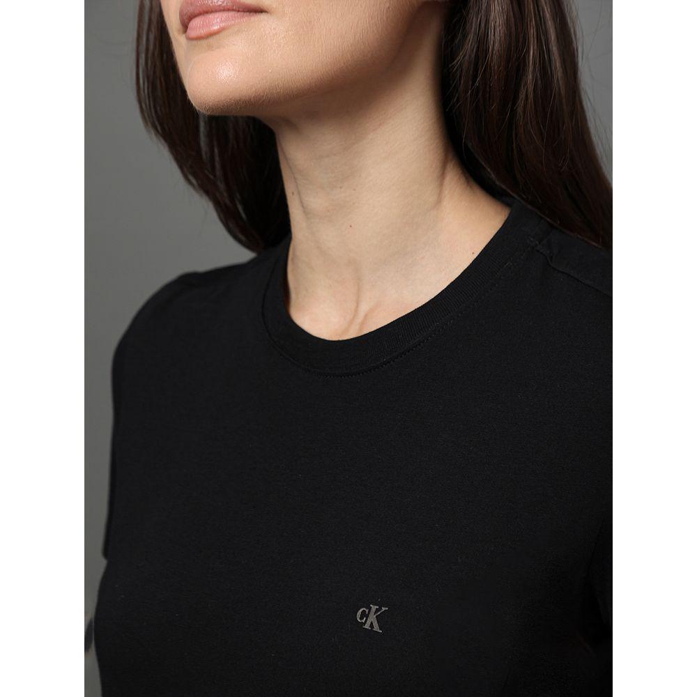Camiseta Feminina Touch Cotton Calvin Klein Underwear - Preto - 4