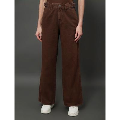 Calça Feminina Color Wide Leg Calvin Klein Jeans - Marrom