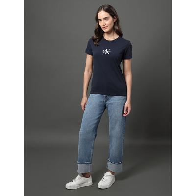 Camiseta Feminina Reissue Centralizado Calvin Klein Jeans - Marinho