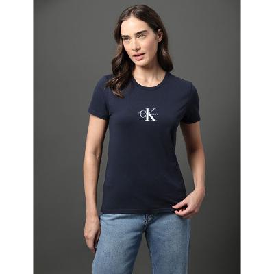 Camiseta Feminina Reissue Centralizado Calvin Klein Jeans - Marinho