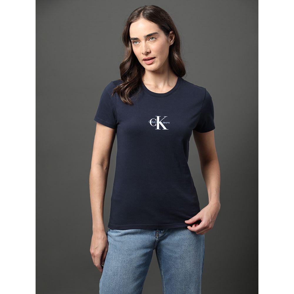Camiseta Feminina Reissue Centralizado Calvin Klein Jeans - Marinho - 1