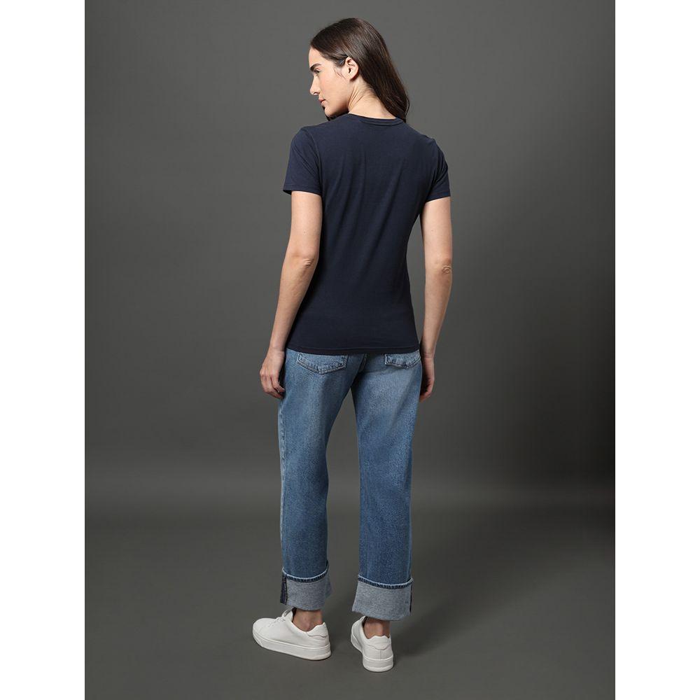 Camiseta Feminina Reissue Centralizado Calvin Klein Jeans - Marinho - 2