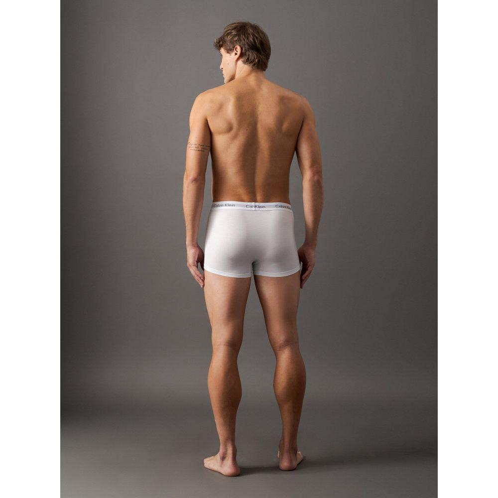 Kit 4 Cuecas Trunk Classic Cintura Baixa Com Elastano Calvin Klein Underwear - Branco + Preto + Mescla - 3