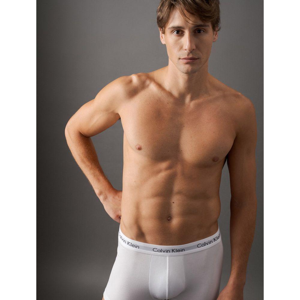 Kit 4 Cuecas Trunk Classic Cintura Baixa Com Elastano Calvin Klein Underwear - Branco + Preto + Mescla - 5