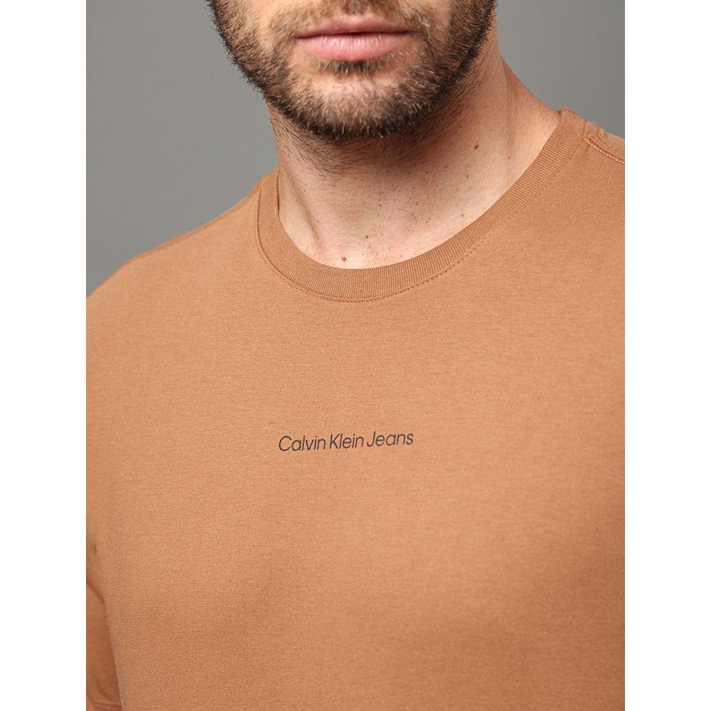 Camiseta Masculina Logo Centralizado Calvin Klein Jeans - Havana - 4