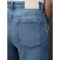 Calça Jeans Feminina Wide Leg Bolso Faca Calvin Klein - Azul Médio