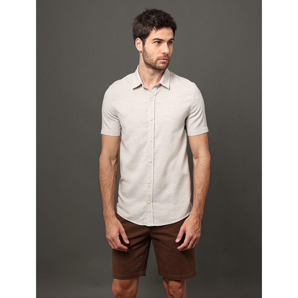 Camisa Masculina Tela Calvin Klein Jeans - Off White - 1