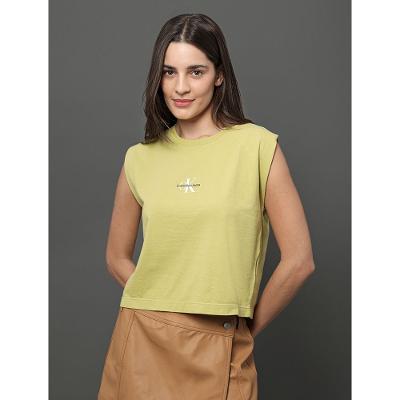 Blusa Feminina Malha Muscle Tee Calvin Klein Jeans - Verde Pistache