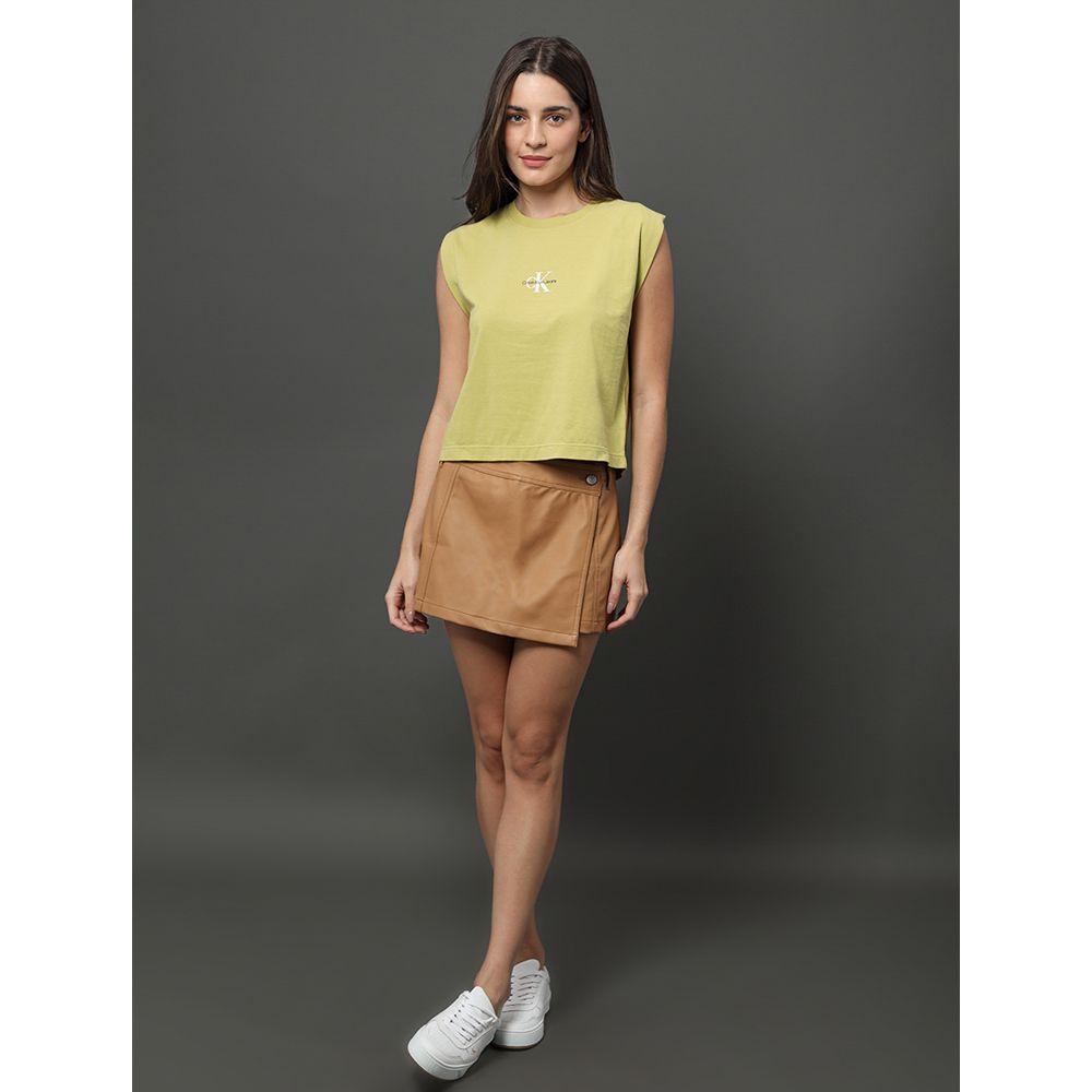 Blusa Feminina Malha Muscle Tee Calvin Klein Jeans - Verde Pistache - 3