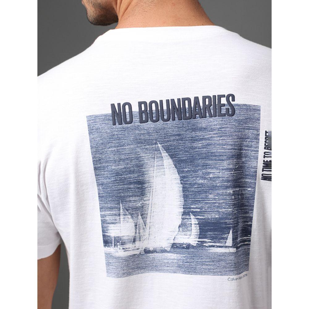 Camiseta Masculina No Boundaries Calvin Klein Jeans - Branco - 4