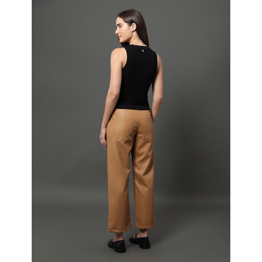 Regata Feminina Ribana Viscose Calvin Klein Jeans - Preto - 2