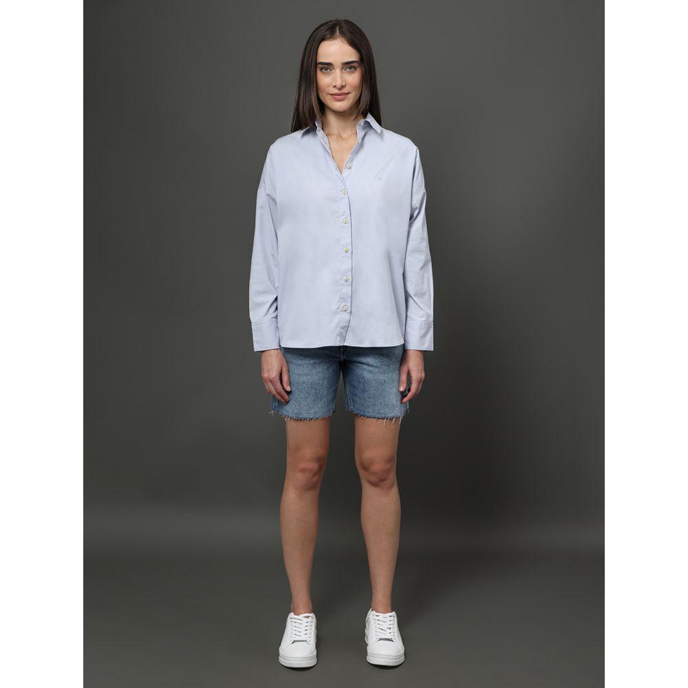 Camisa Feminina Com Bordado Calvin Klein Jeans - Lavanda - 3